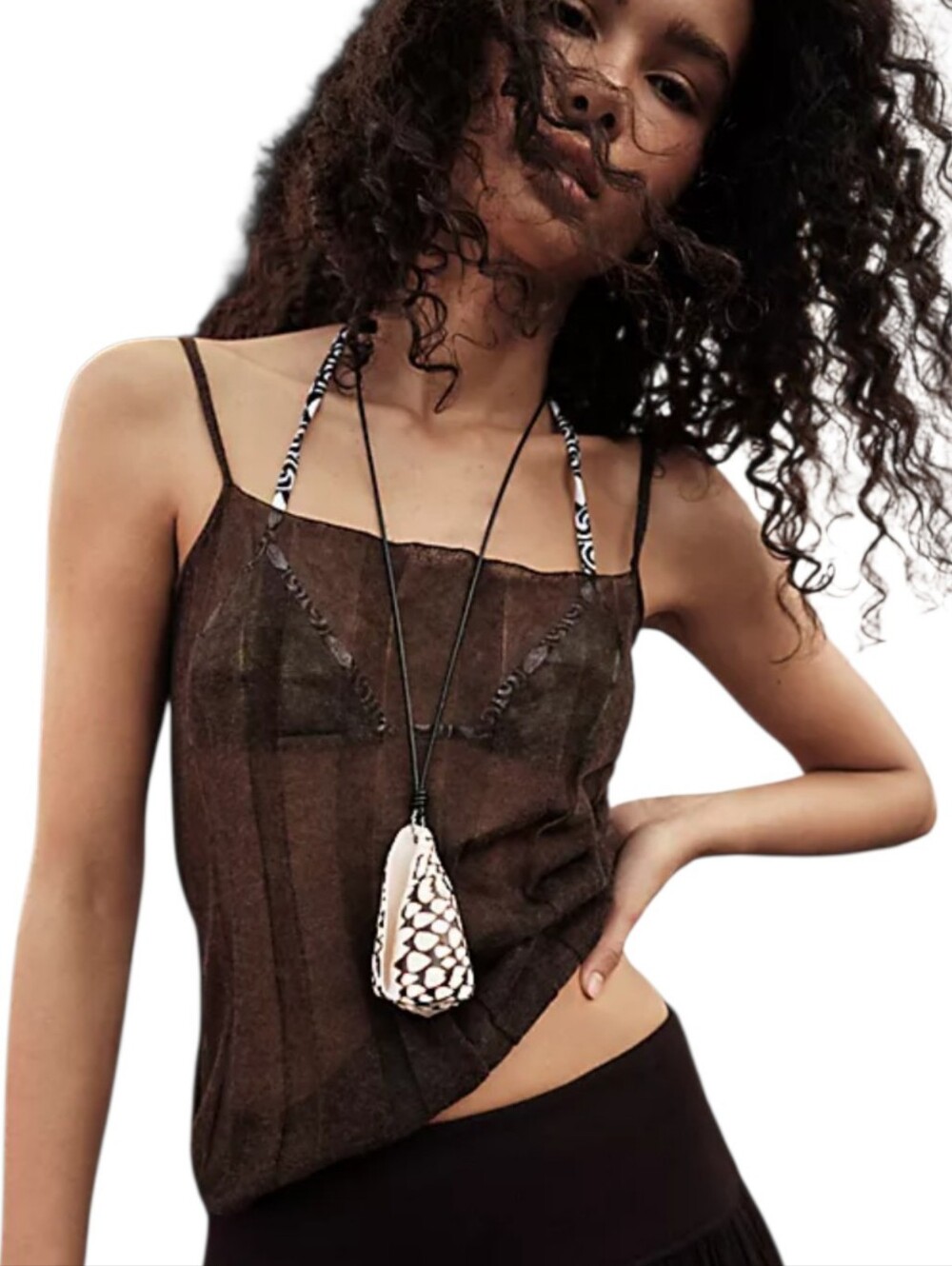 Free people Oso Pendent Necklace Natural Shell